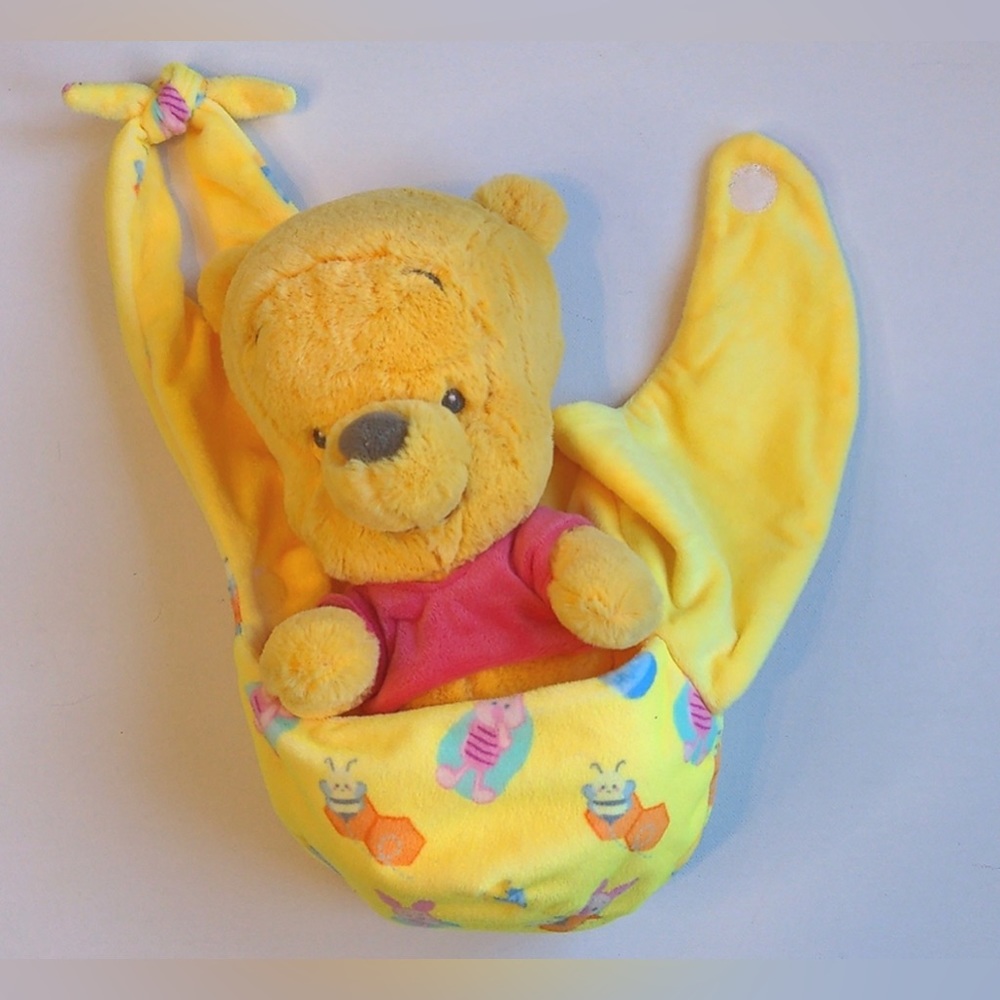 Disney Winnie the Pooh Plush in Pouch/ Swaddle - Disney Babies 10” Collectible